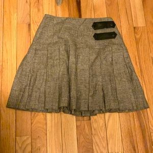 Alice + Olivia Pleated Plaid Mini Skirt